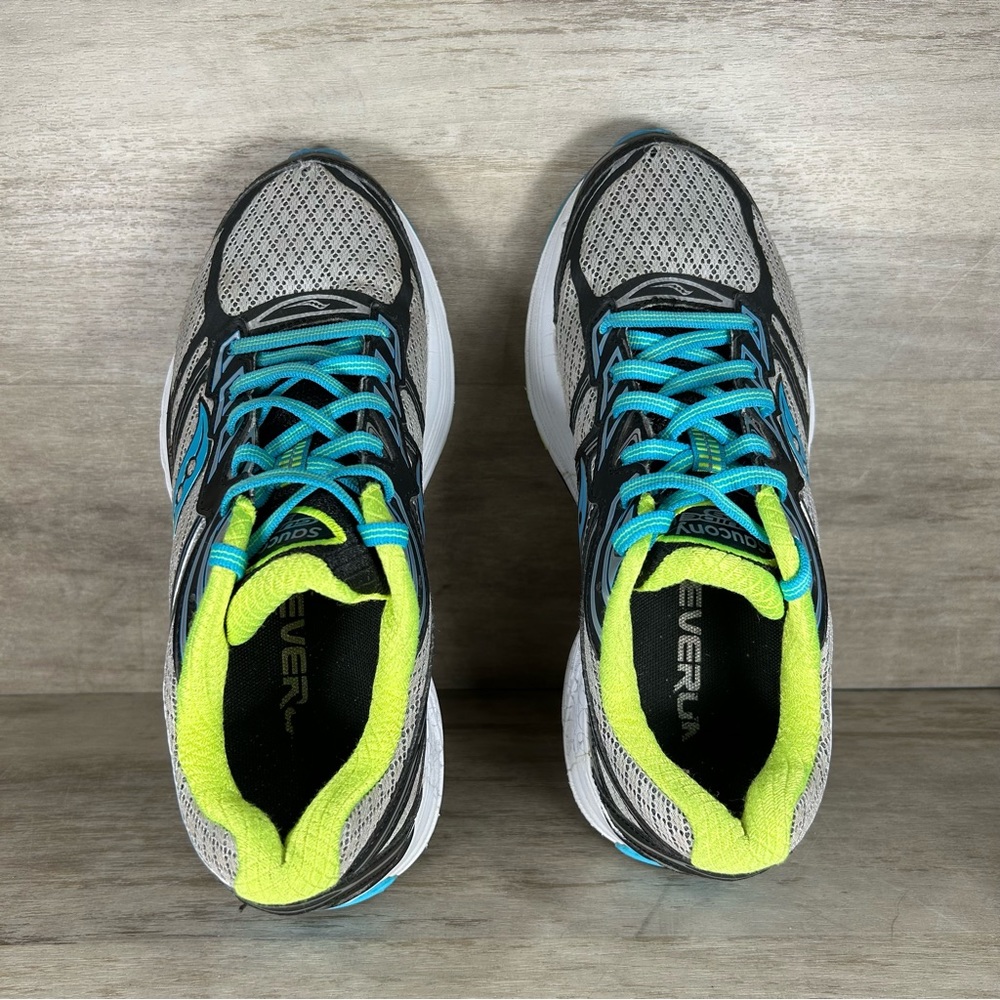 Saucony Guide 9 Everun Athletic Running Shoes Sneakers Gray Blue Women 7 - Picture 7 of 12